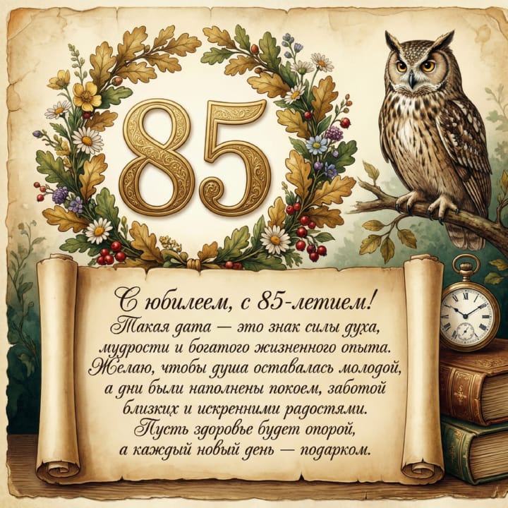 юбилей 85 лет, открытка №23