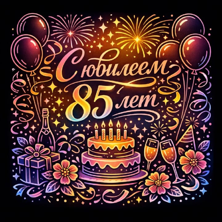 юбилей 85 лет, открытка №24