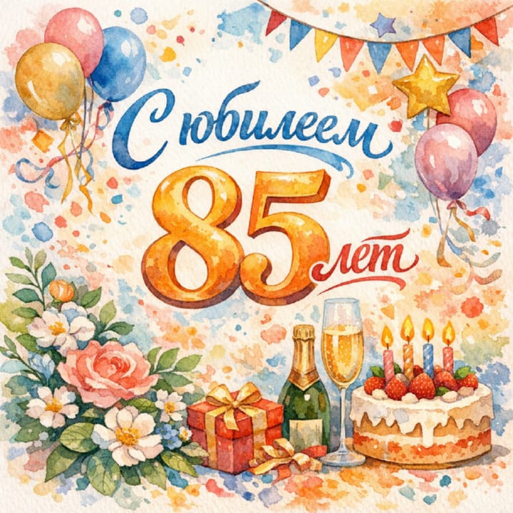 юбилей 85 лет, открытка №26