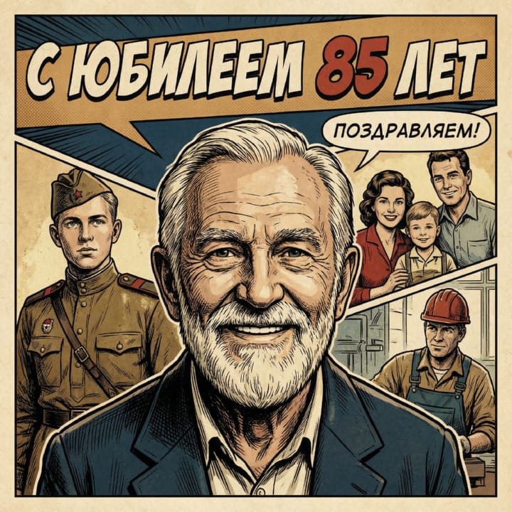 юбилей 85 лет, открытка №28