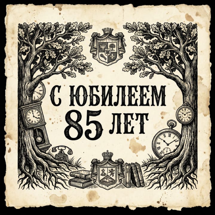 юбилей 85 лет, открытка №29