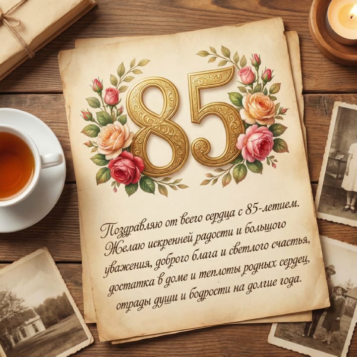 юбилей 85 лет, открытка №3