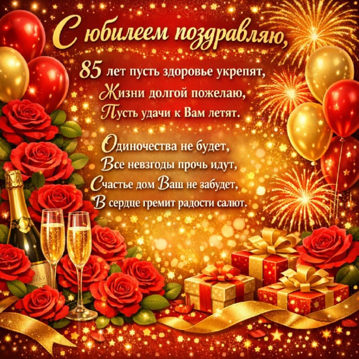 юбилей 85 лет, открытка №31