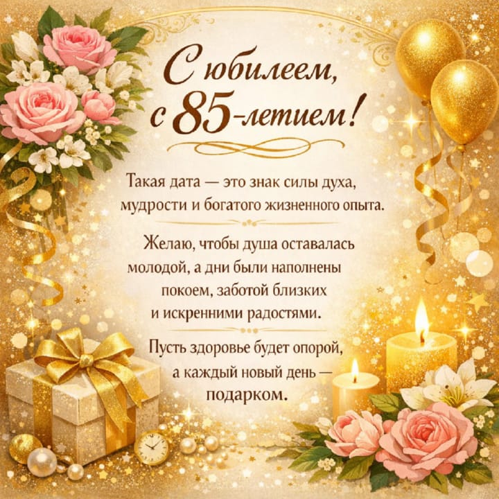 юбилей 85 лет, открытка №5