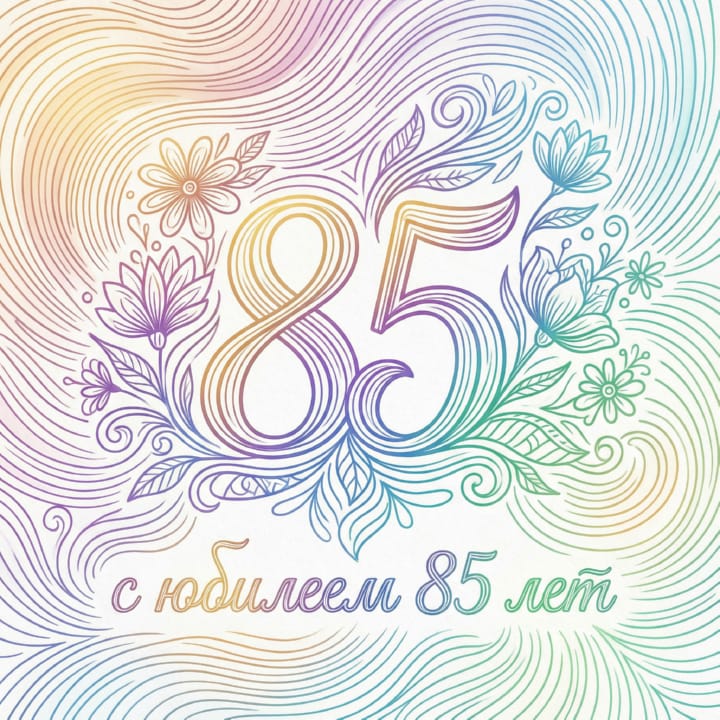юбилей 85 лет, открытка №7