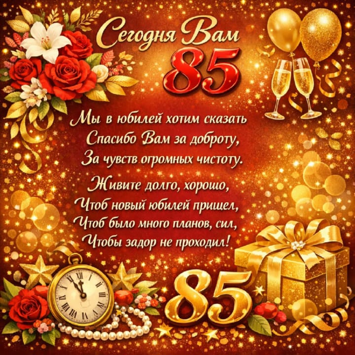 юбилей 85 лет, открытка №8