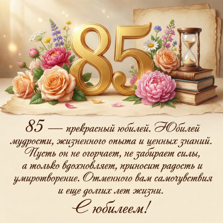 юбилей 85 лет, открытка №9