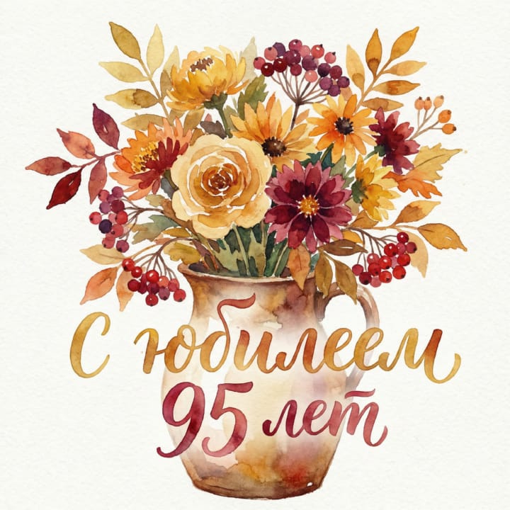 юбилей 95 лет, открытка №10