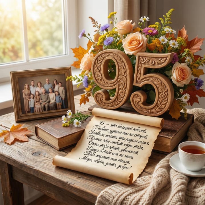 юбилей 95 лет, открытка №12