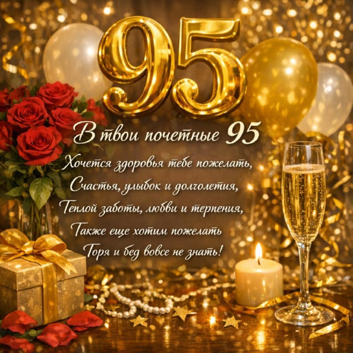 юбилей 95 лет, открытка №13