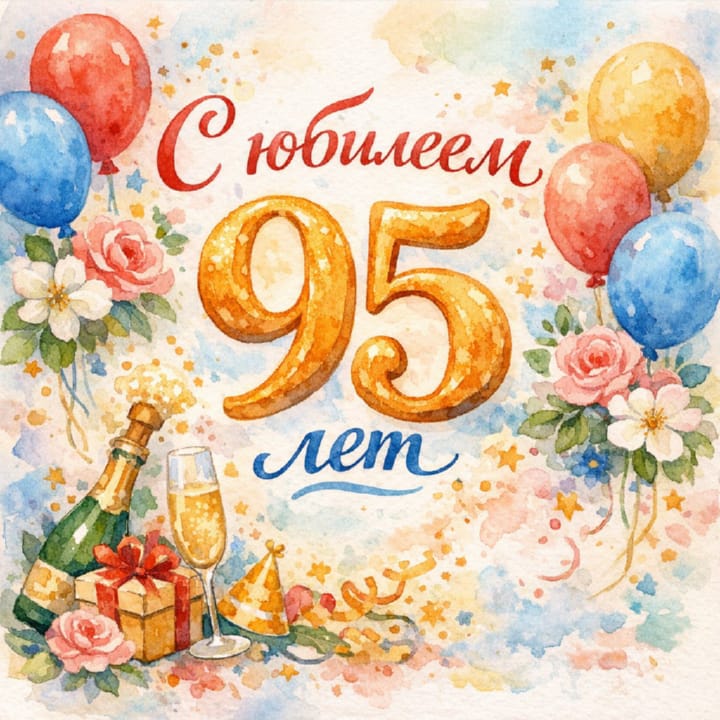 юбилей 95 лет, открытка №14