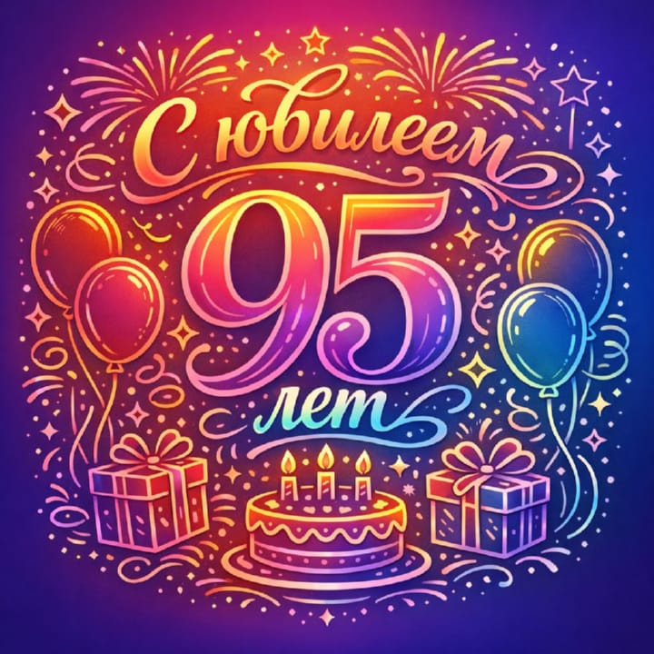 юбилей 95 лет, открытка №16