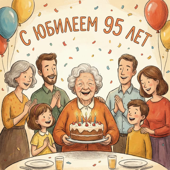 юбилей 95 лет, открытка №18