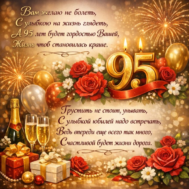 юбилей 95 лет, открытка №20