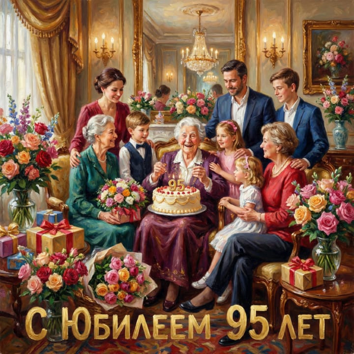 юбилей 95 лет, открытка №23