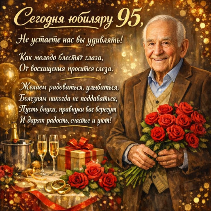 юбилей 95 лет, открытка №24