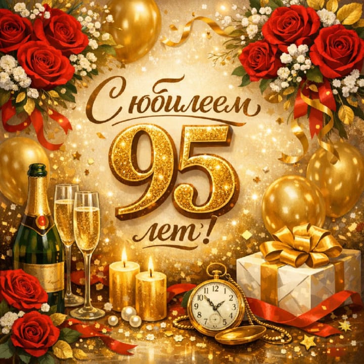 юбилей 95 лет, открытка №25