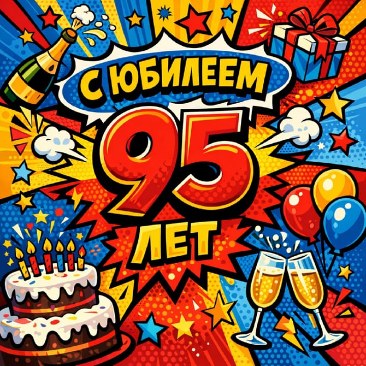 юбилей 95 лет, открытка №27