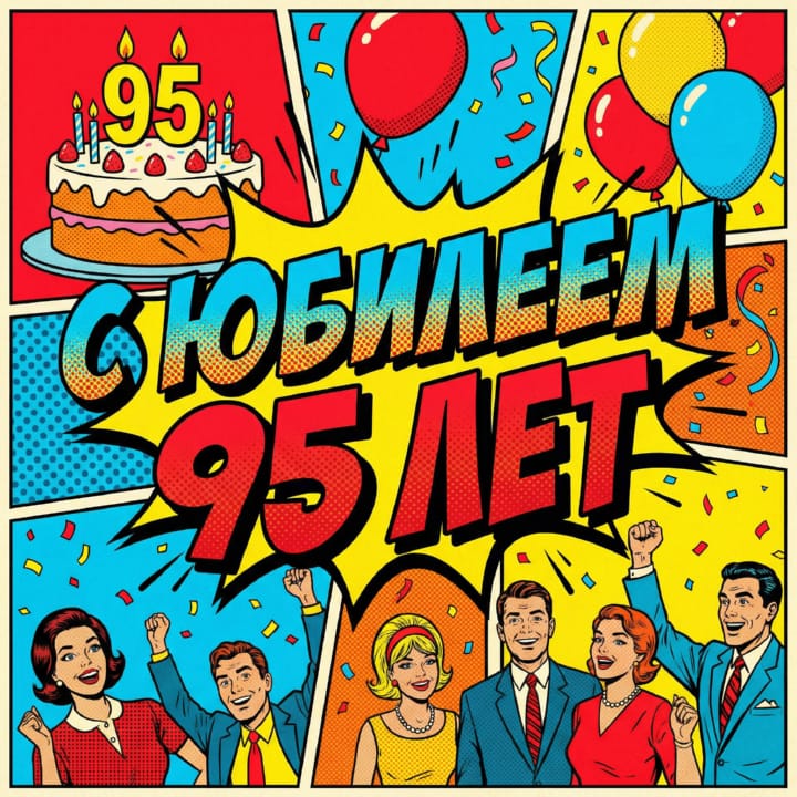 юбилей 95 лет, открытка №28