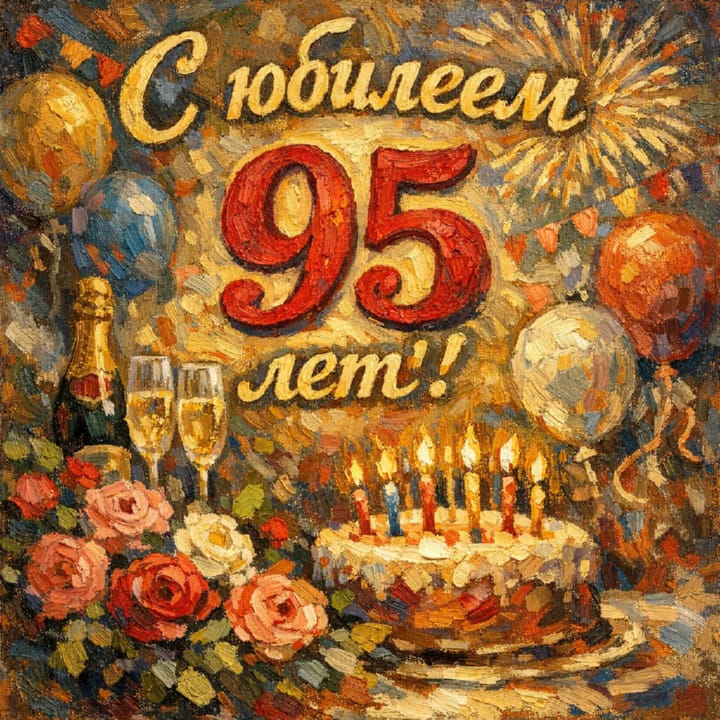 юбилей 95 лет, открытка №29