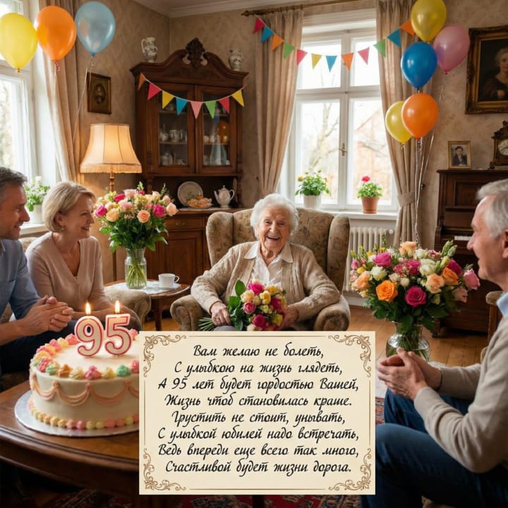юбилей 95 лет, открытка №3
