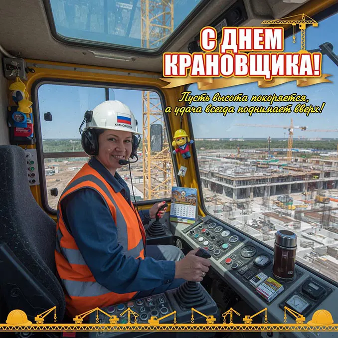 фото крановщицы, машиниста крана)