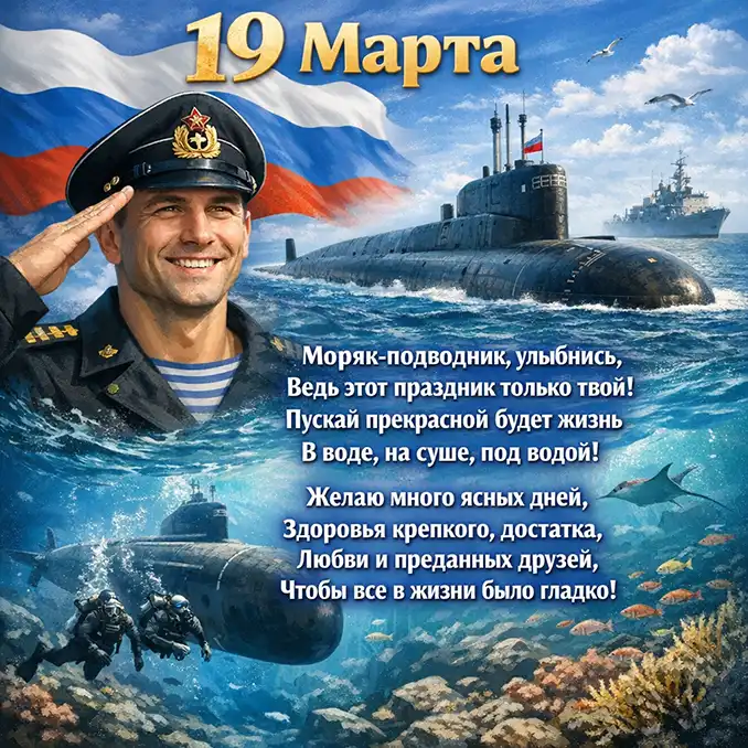 с днем моряка-подводника открытка