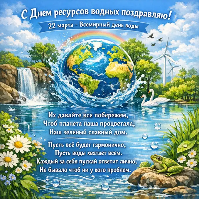 открытка с днем воды